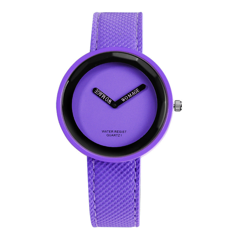 Relógio feminino estilo fashion feminino com mostrador simples relógio de quartzo feminino relógio de quartzo estudante