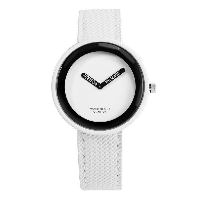 Relógio feminino estilo fashion feminino com mostrador simples relógio de quartzo feminino relógio de quartzo estudante