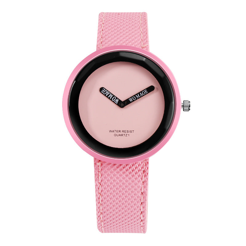 Relógio feminino estilo fashion feminino com mostrador simples relógio de quartzo feminino relógio de quartzo estudante