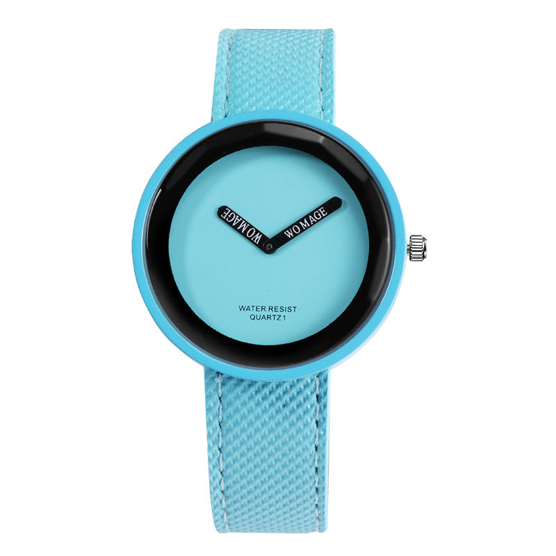 Relógio feminino estilo fashion feminino com mostrador simples relógio de quartzo feminino relógio de quartzo estudante