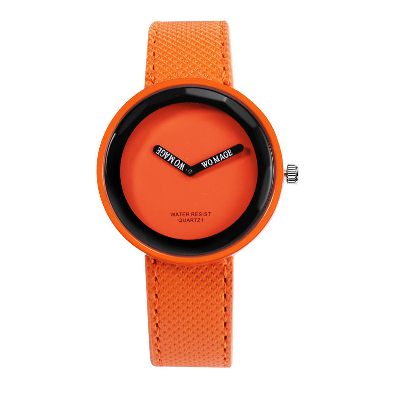Relógio feminino estilo fashion feminino com mostrador simples relógio de quartzo feminino relógio de quartzo estudante