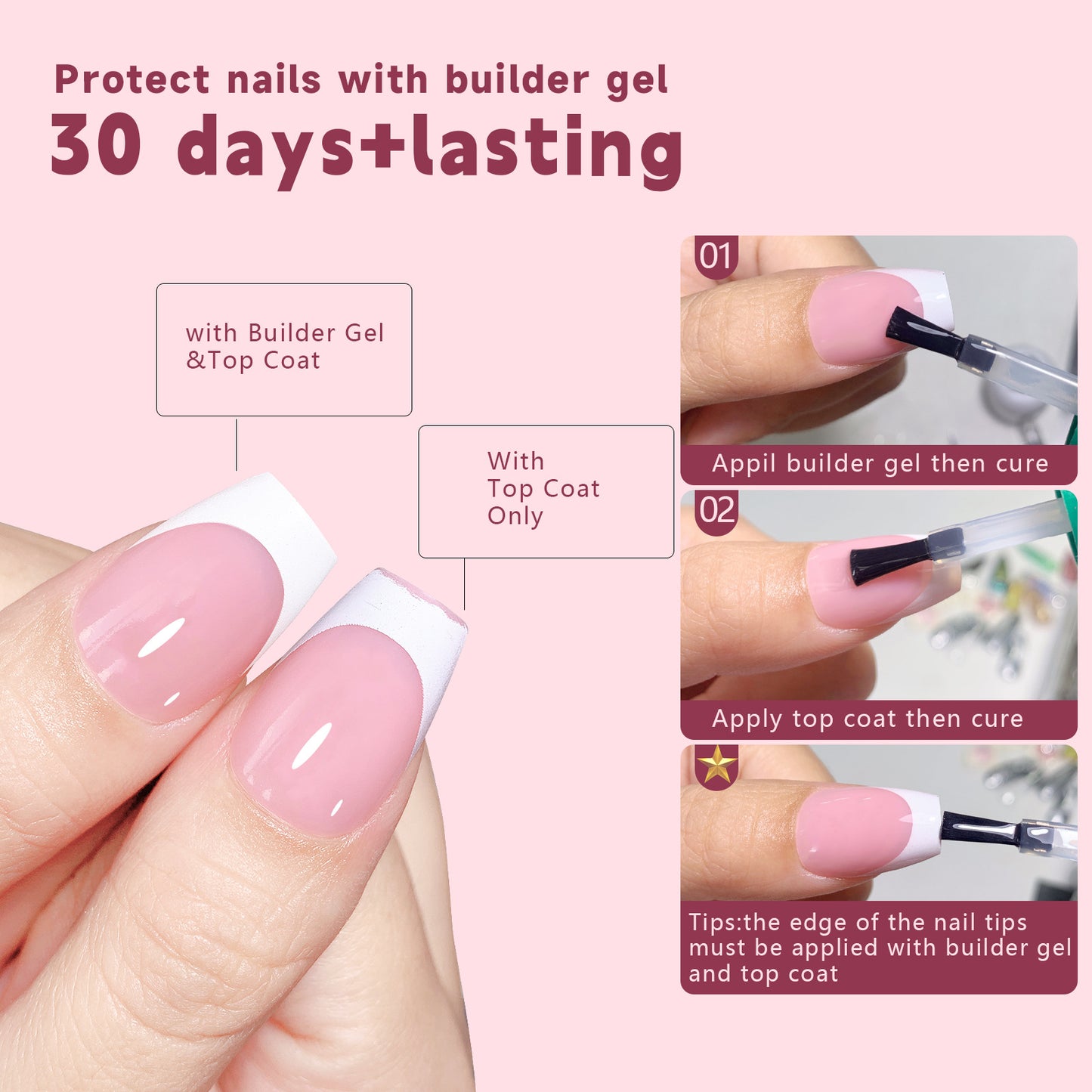 New Style Of Manicure Seamless Wearable Manicure Removable Manicure French Style Wearable Manicure