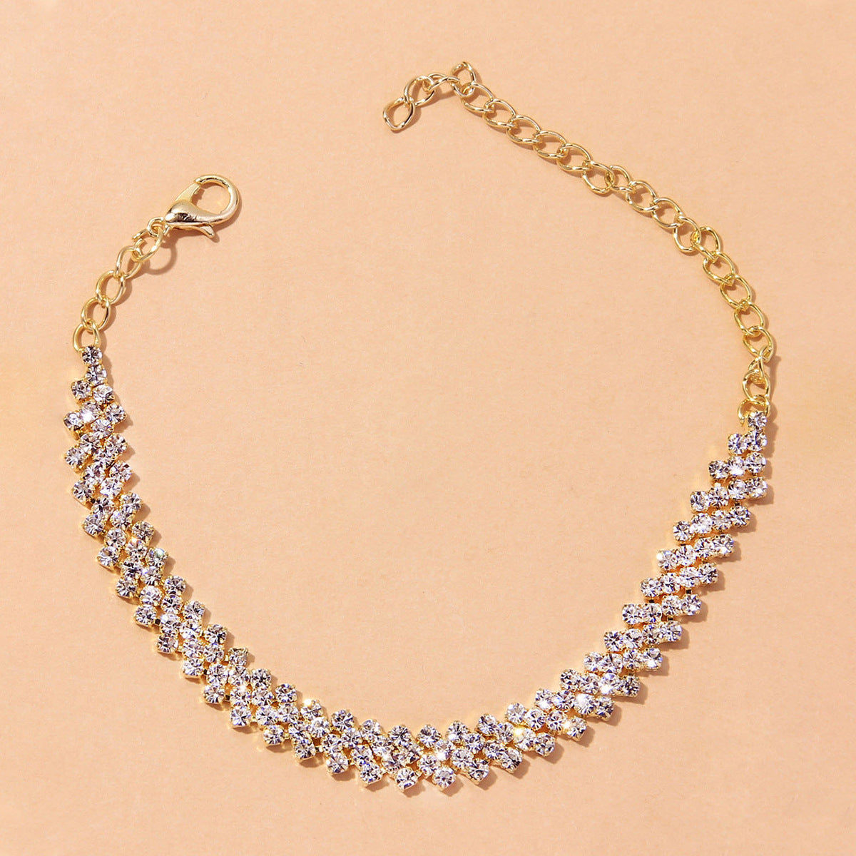 Cross-border Explosions Personalized Irregular Rhinestone Anklet European And American Sexy Full Diamond Joker Shiny Beach Anklet