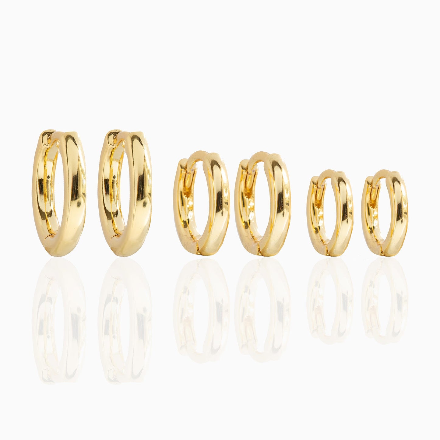 Brincos Brilhantes Banhado a Ouro 18K
