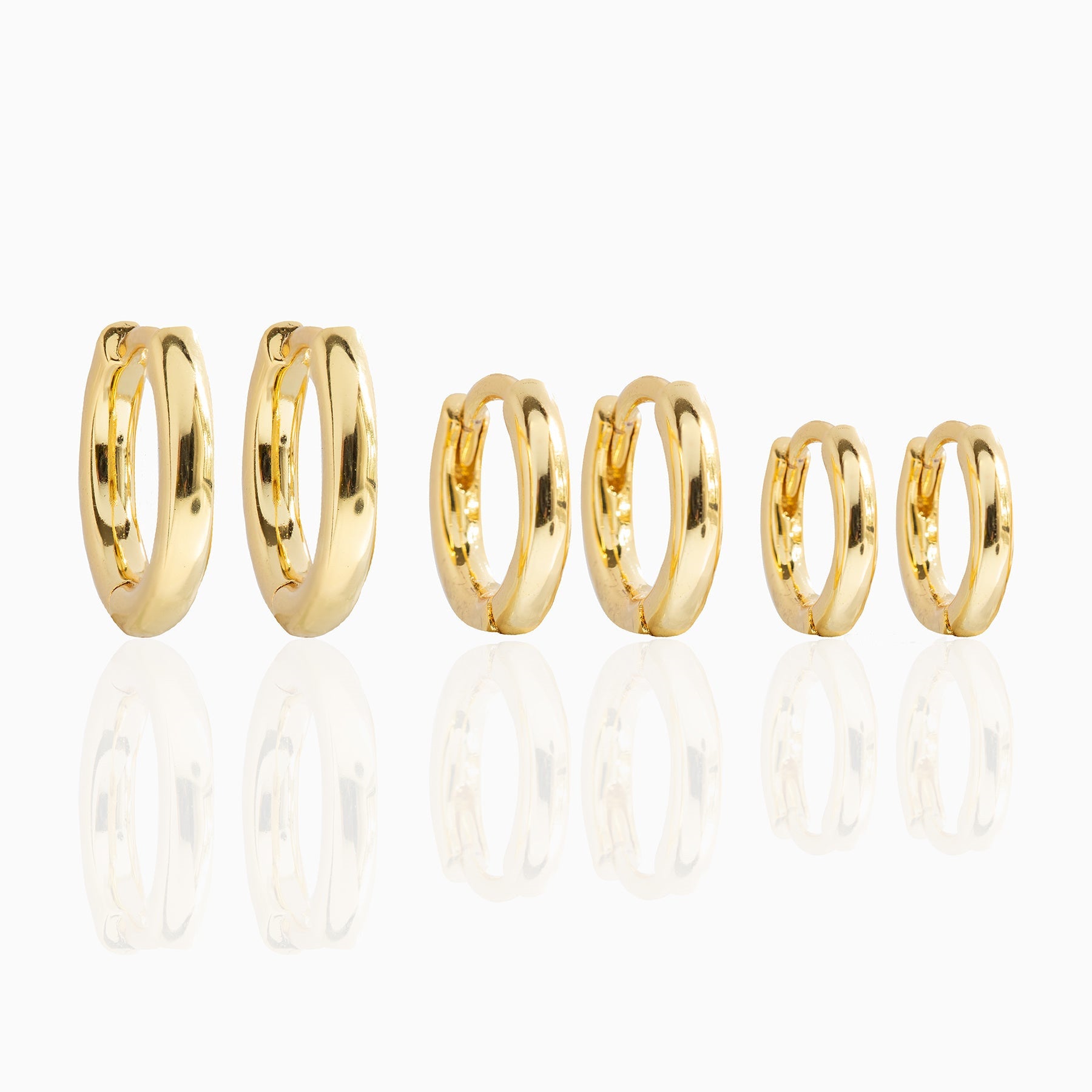 Brincos Brilhantes Banhado a Ouro 18K