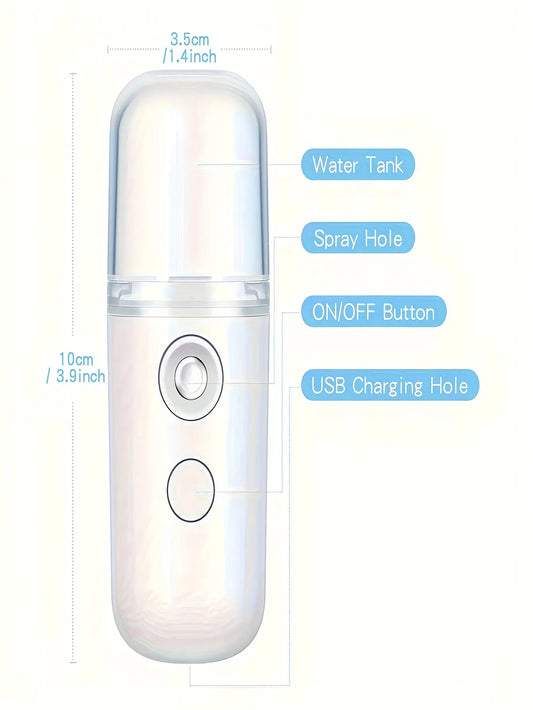 USB Mist Facial Sprayer  Humidifier Rechargeable Nebulizer Face Steamer Moisturizing Beauty Instruments Face Skin Care Tools